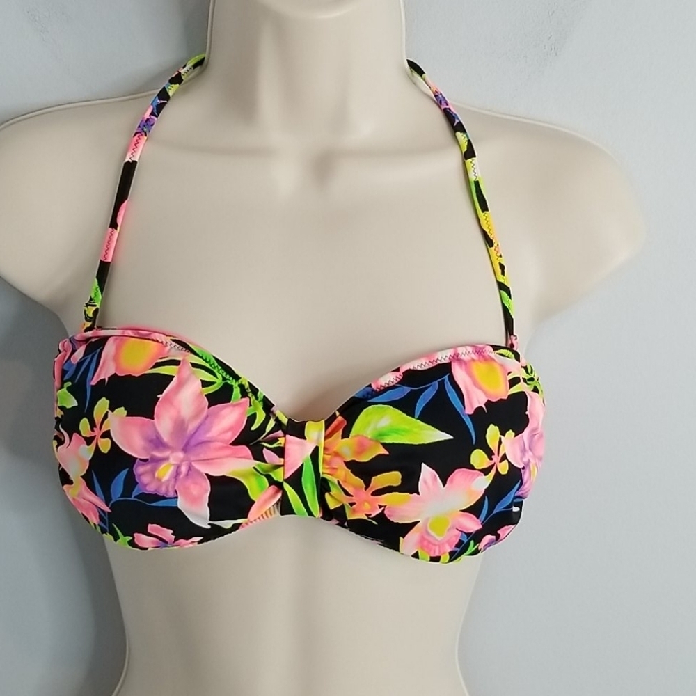 Victoria's Secret Pink Tropical bikini halter Swim